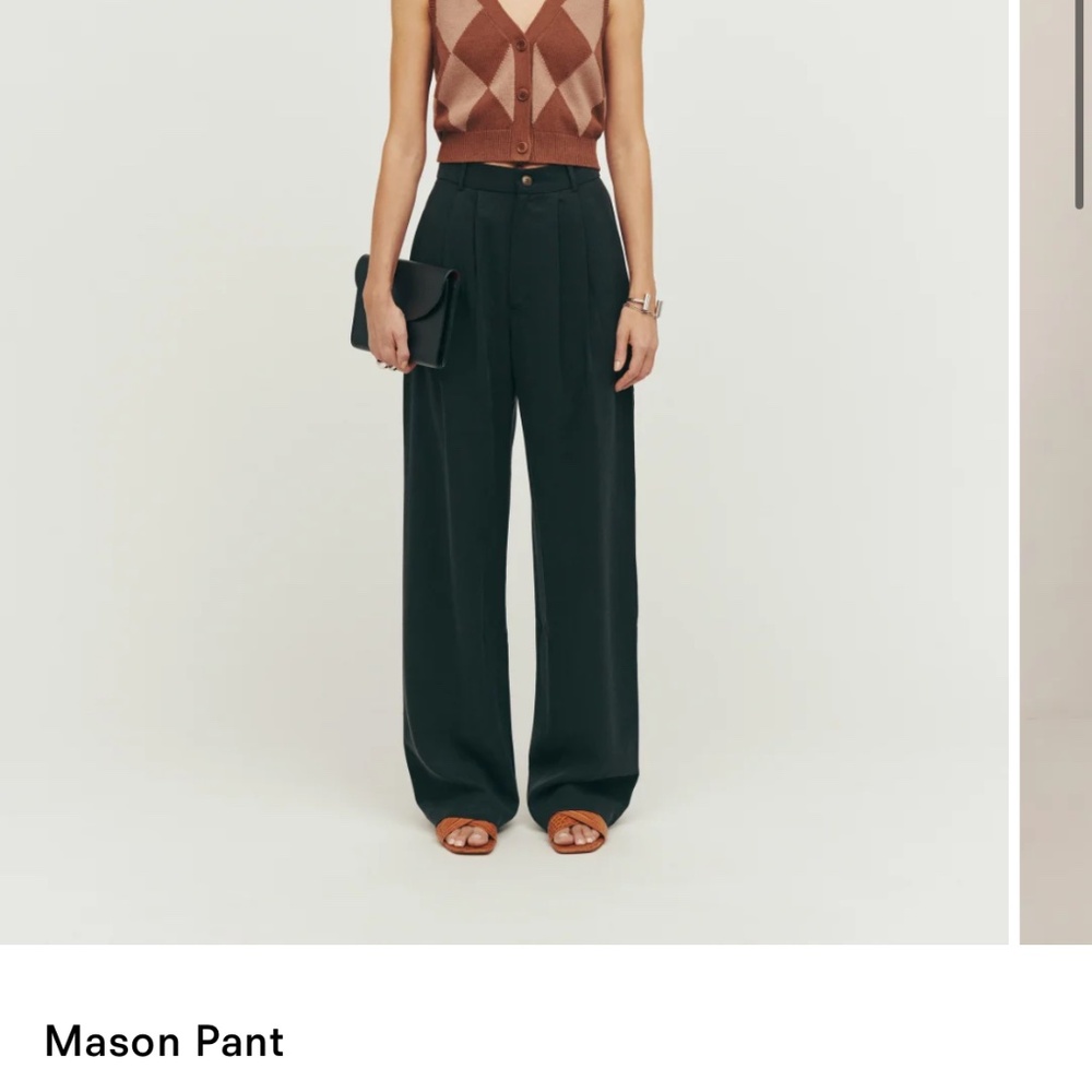 Reformation mason pant in black size 2